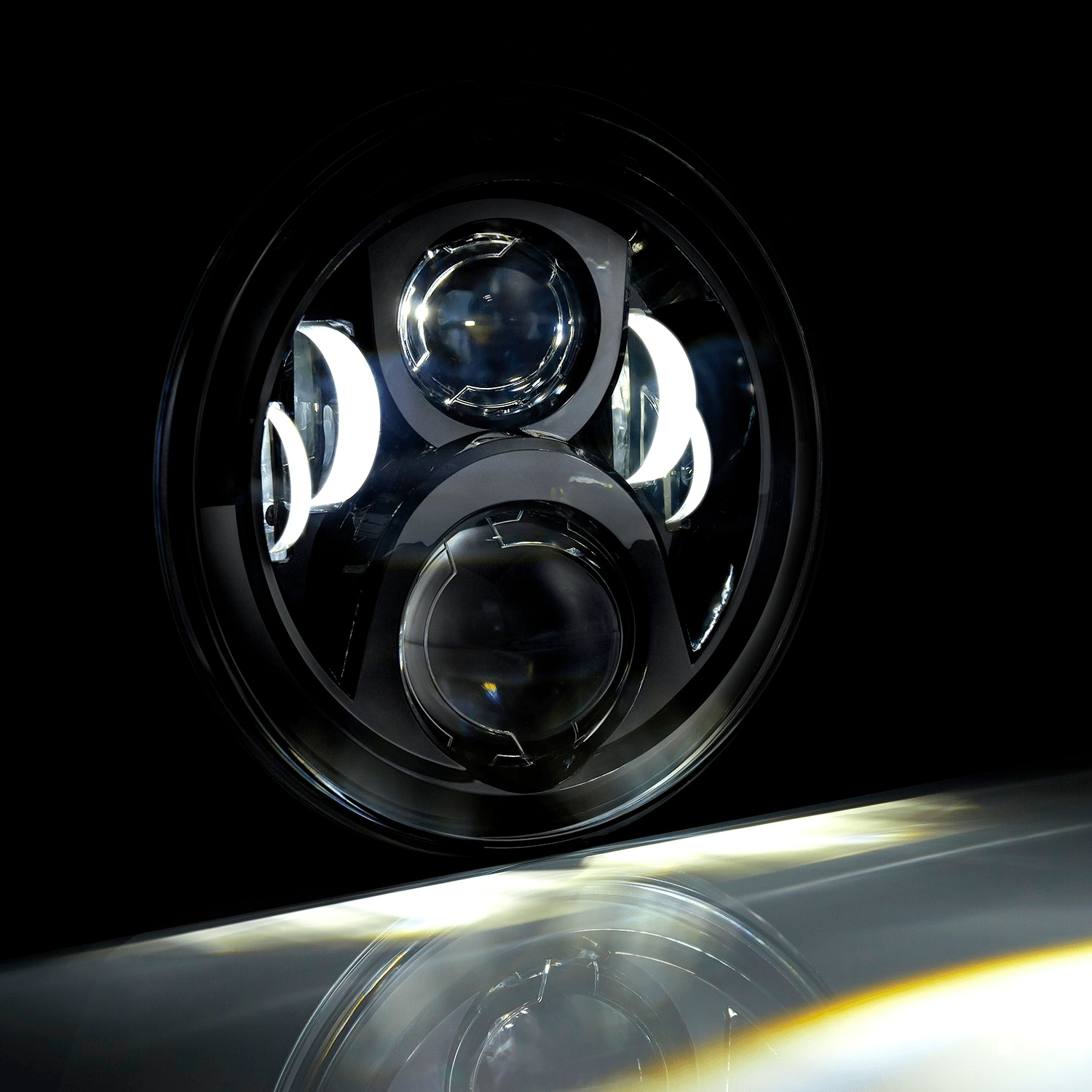 Lumen® - 7" Round Black Projector LED Headlights (H6024) - Image 3